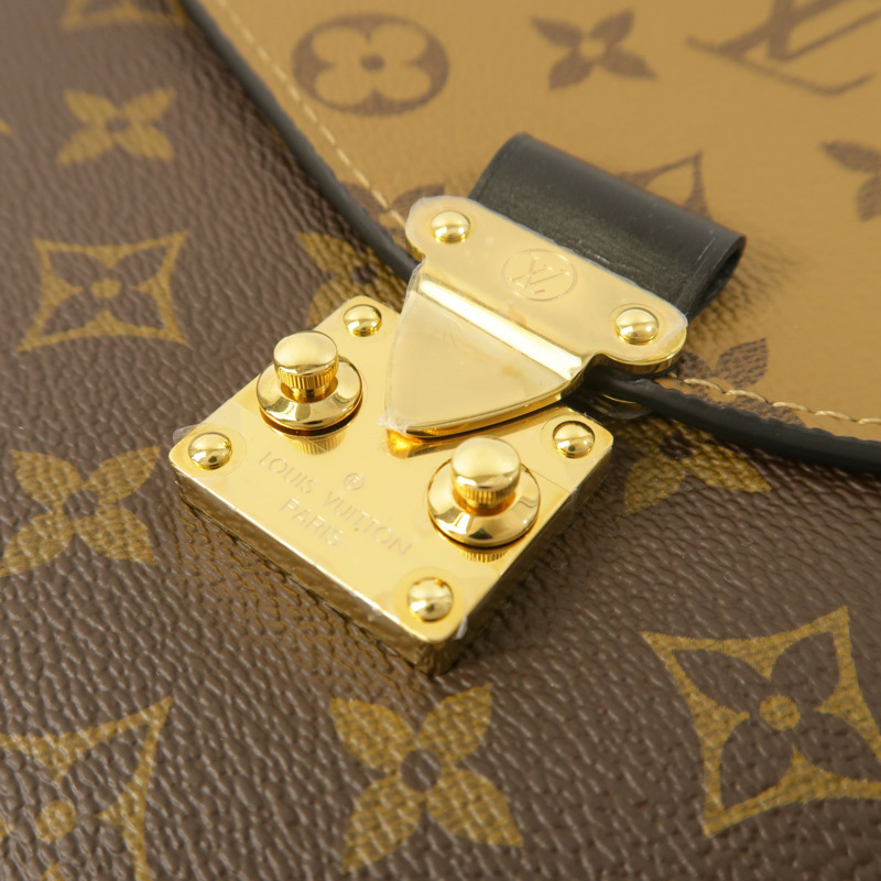 LOUIS VUITTON Monogram Reverse Pochette Metis金扣手挽肩背兩用袋-9