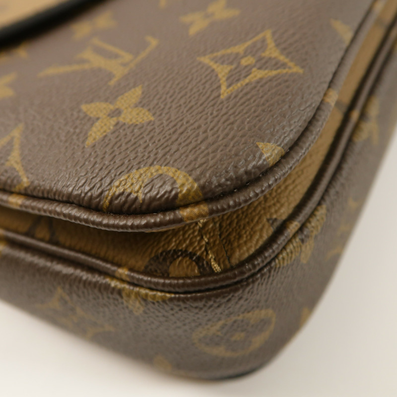 LOUIS VUITTON Monogram Reverse Pochette Metis金扣手挽肩背兩用袋-11