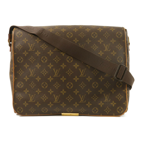 LOUIS VUITTON Monogram Abbesses金扣肩背袋棕色