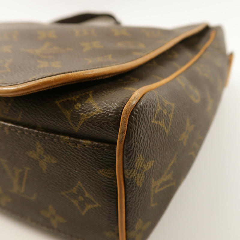 LOUIS VUITTON Monogram Abbesses金扣肩背袋棕色-8