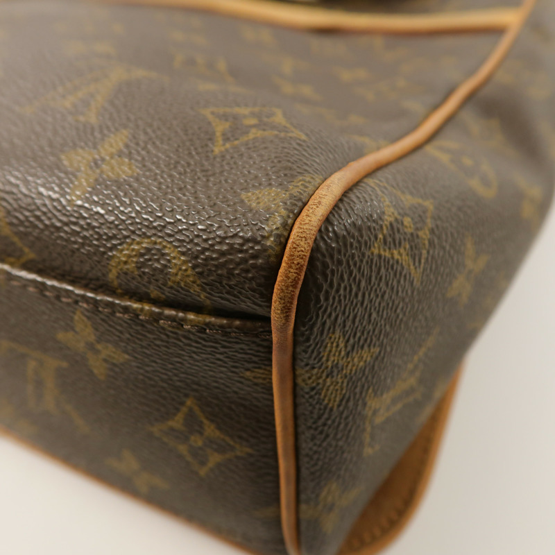 LOUIS VUITTON Monogram Abbesses金扣肩背袋棕色-10