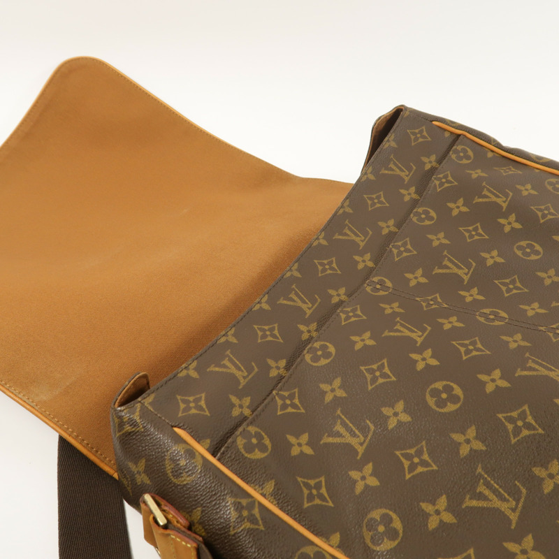 LOUIS VUITTON Monogram Abbesses金扣肩背袋棕色-15