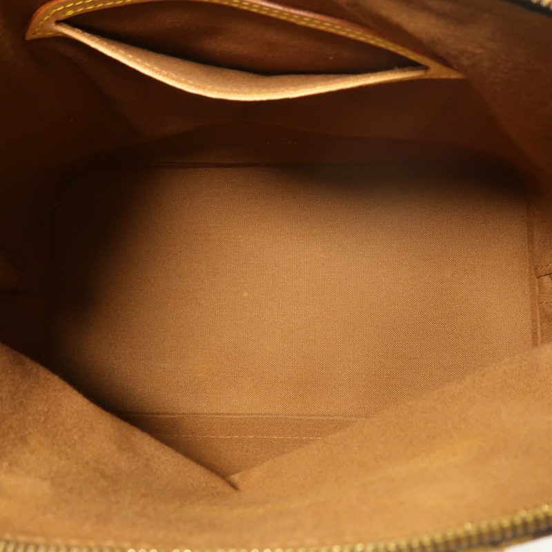 LOUIS VUITTON Monogram Alma PM金扣手挽袋棕色-4