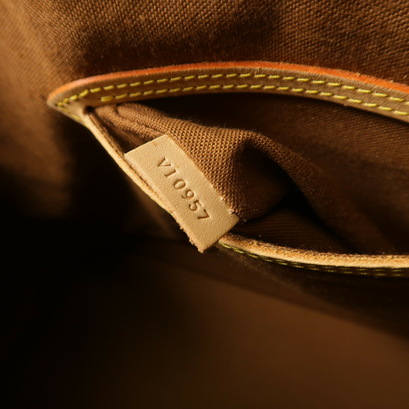 LOUIS VUITTON Monogram Alma PM金扣手挽袋棕色-6