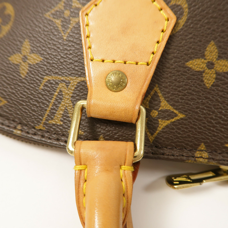 LOUIS VUITTON Monogram Alma PM金扣手挽袋棕色-14