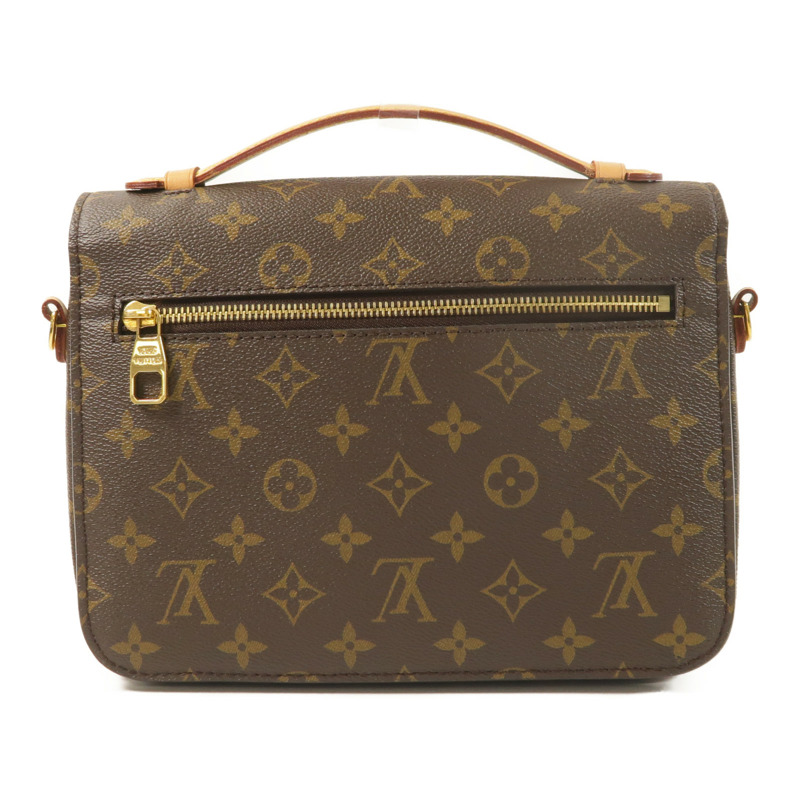 LOUIS VUITTON Monogram Pochette Metis金扣手挽肩背兩用袋棕色-1