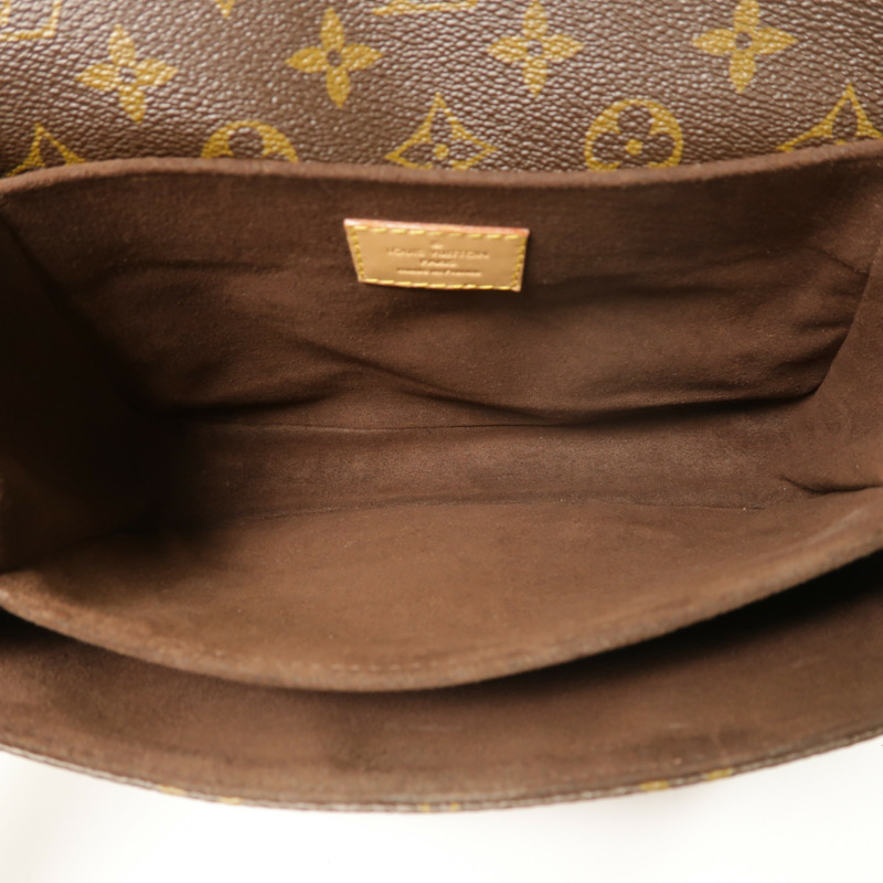LOUIS VUITTON Monogram Pochette Metis金扣手挽肩背兩用袋棕色-4