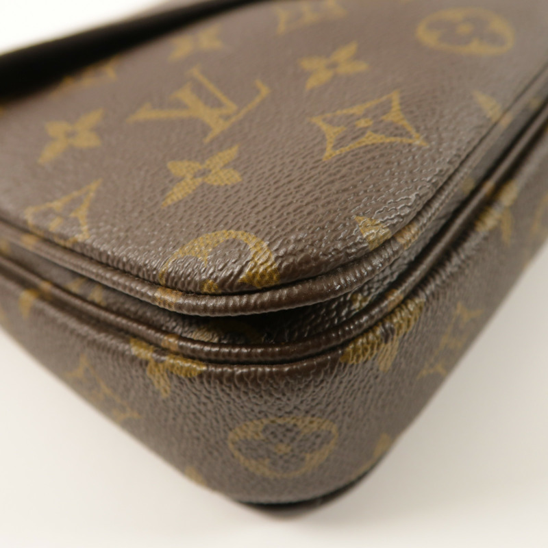 LOUIS VUITTON Monogram Pochette Metis金扣手挽肩背兩用袋棕色-12