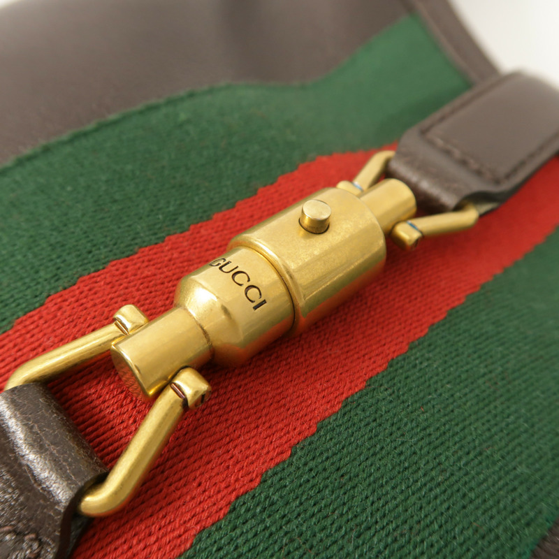 GUCCI 牛皮皮革Jackie Medium金扣肩背袋-9