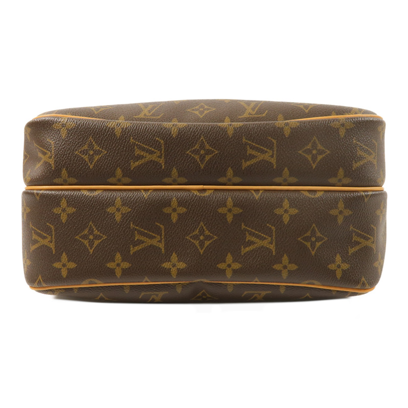 LOUIS VUITTON Monogram Reporter PM金扣肩背袋棕色-3