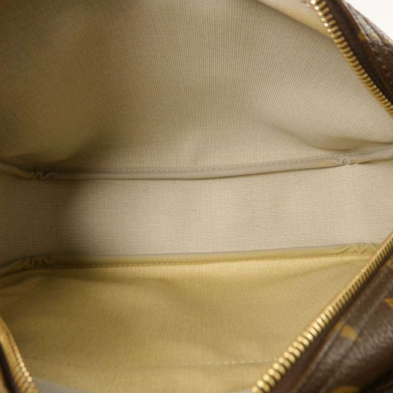 LOUIS VUITTON Monogram Reporter PM金扣肩背袋棕色-4