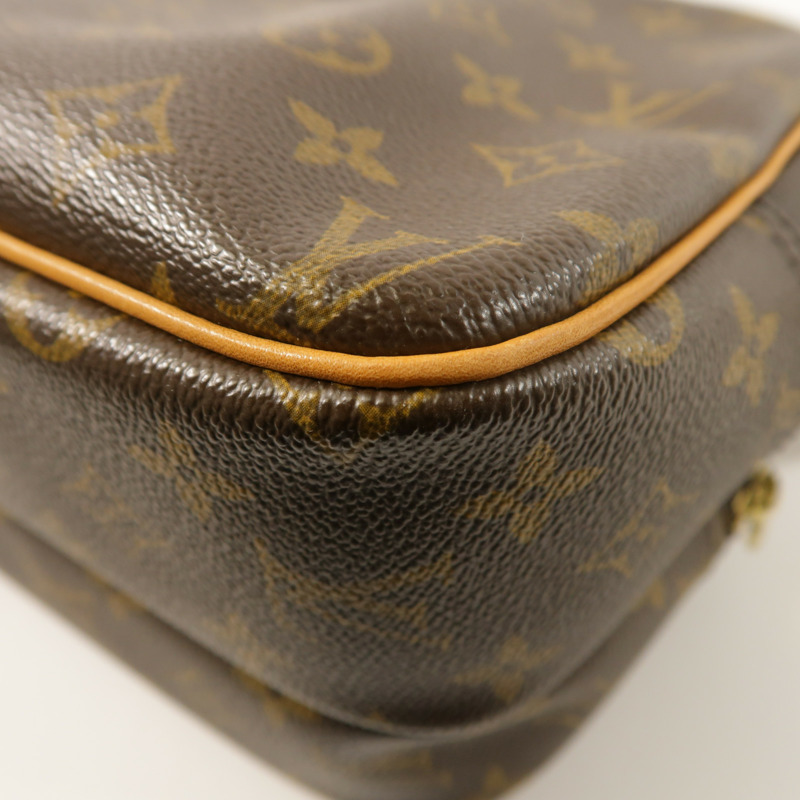 LOUIS VUITTON Monogram Reporter PM金扣肩背袋棕色-11