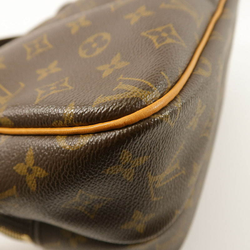 LOUIS VUITTON Monogram Reporter PM金扣肩背袋棕色-12