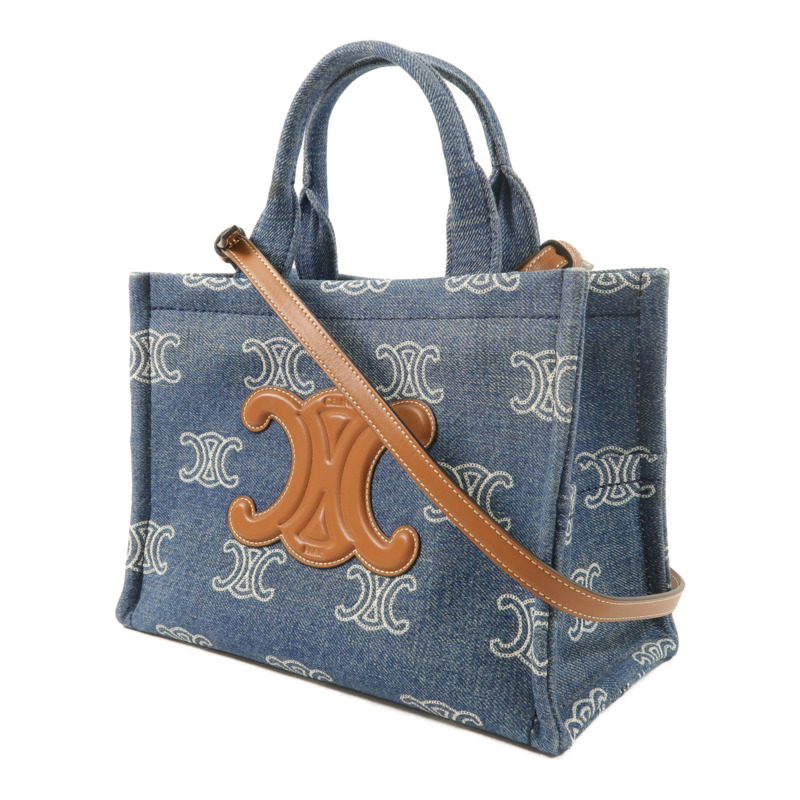 CELINE 牛仔布Small Cabas Thais金扣手挽肩背兩用袋-2