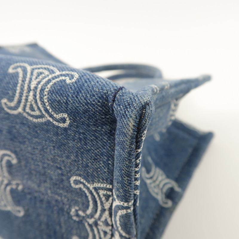 CELINE 牛仔布Small Cabas Thais金扣手挽肩背兩用袋-9