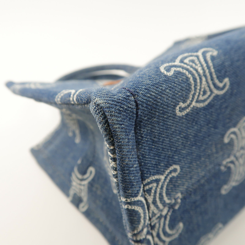 CELINE 牛仔布Small Cabas Thais金扣手挽肩背兩用袋-10