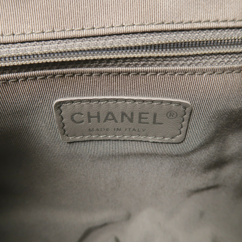 CHANEL 牛皮皮革Chain Shoulder銀扣鏈帶肩背袋-6