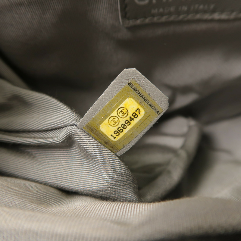 CHANEL 牛皮皮革Chain Shoulder銀扣鏈帶肩背袋-7