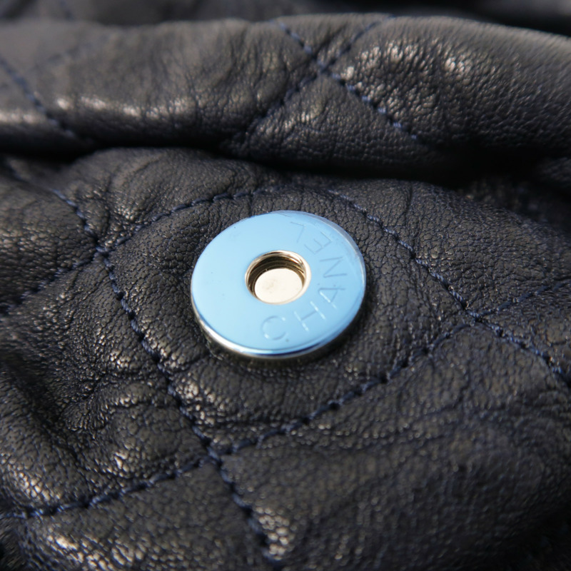 CHANEL 牛皮皮革Chain Shoulder銀扣鏈帶肩背袋-16