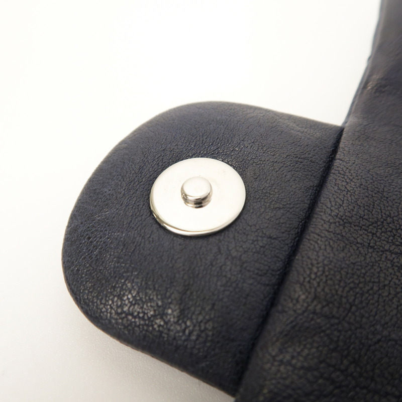 CHANEL 牛皮皮革Chain Shoulder銀扣鏈帶肩背袋-17