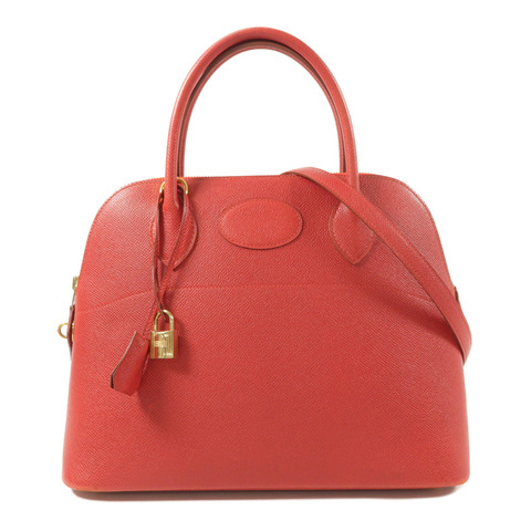 HERMES Epsom皮革Bolide 31金扣手挽肩背兩用袋Rouge Vif