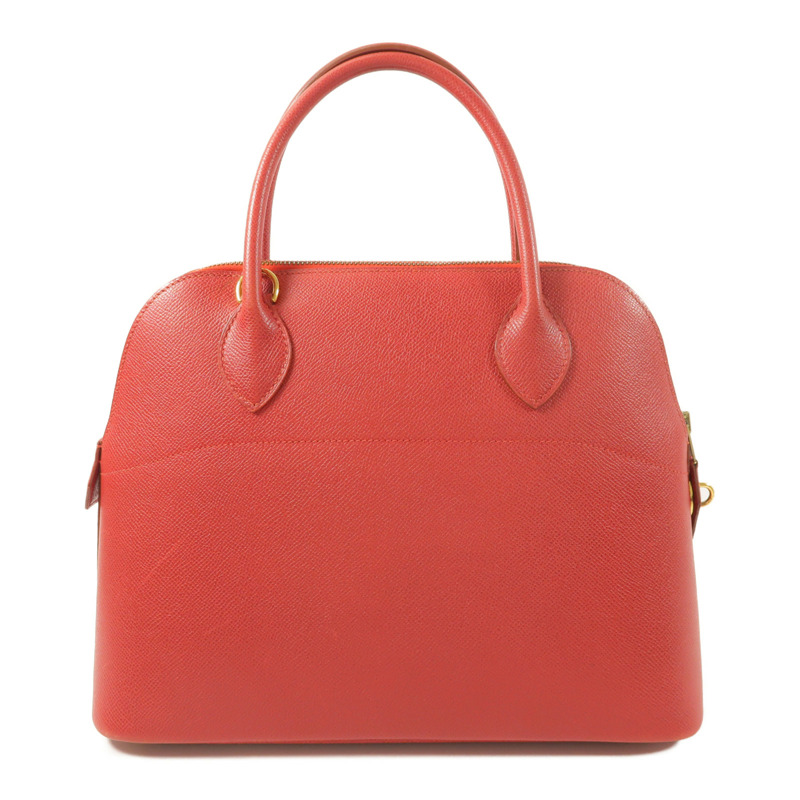 HERMES Epsom皮革Bolide 31金扣手挽肩背兩用袋Rouge Vif-1