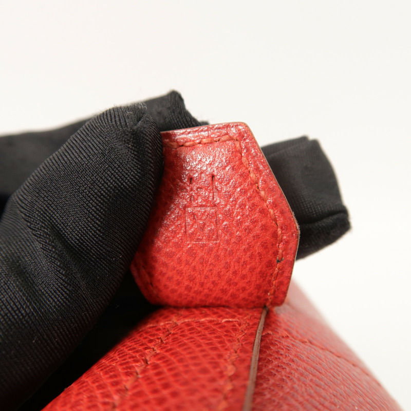 HERMES Epsom皮革Bolide 31金扣手挽肩背兩用袋Rouge Vif-6