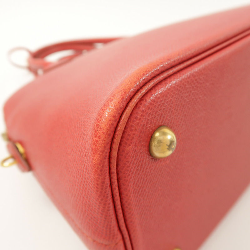 HERMES Epsom皮革Bolide 31金扣手挽肩背兩用袋Rouge Vif-9
