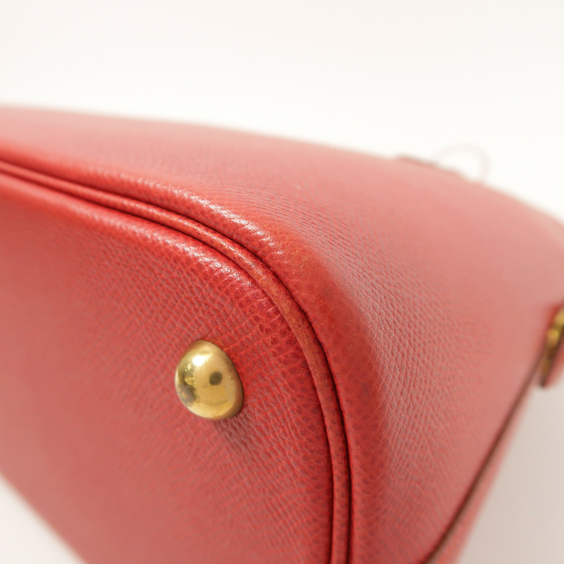 HERMES Epsom皮革Bolide 31金扣手挽肩背兩用袋Rouge Vif-10