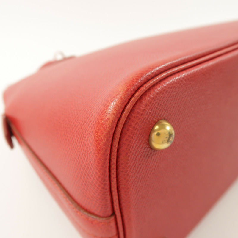 HERMES Epsom皮革Bolide 31金扣手挽肩背兩用袋Rouge Vif-11