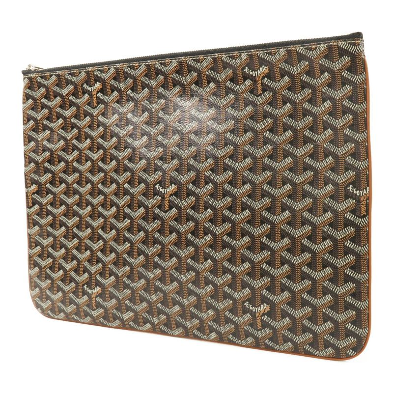 GOYARD 塗層帆布Senat MGM銀扣手拿包-2