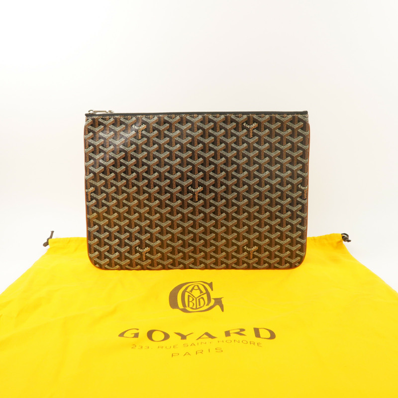GOYARD 塗層帆布Senat MGM銀扣手拿包-7