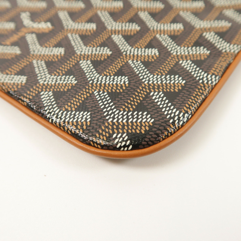 GOYARD 塗層帆布Senat MGM銀扣手拿包-10