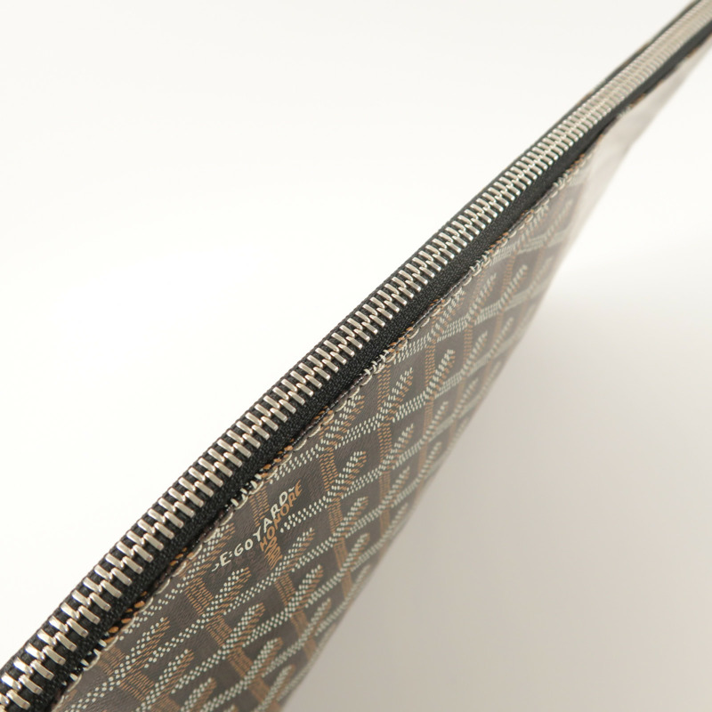 GOYARD 塗層帆布Senat MGM銀扣手拿包-12