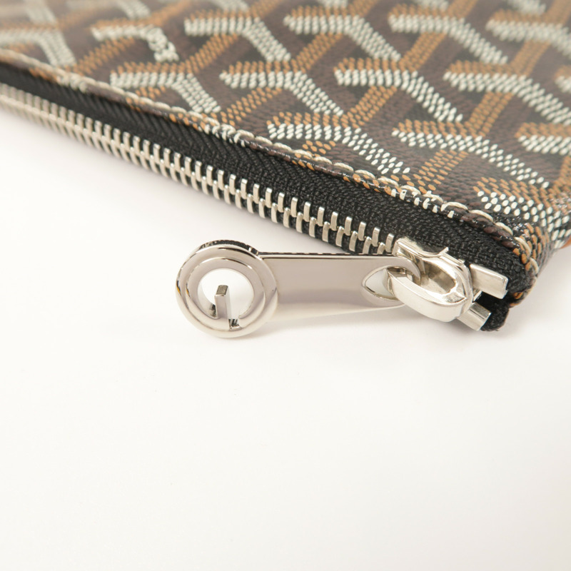 GOYARD 塗層帆布Senat MGM銀扣手拿包-13