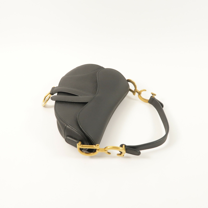 Dior 牛皮皮革Mini Saddle金扣手挽袋-7