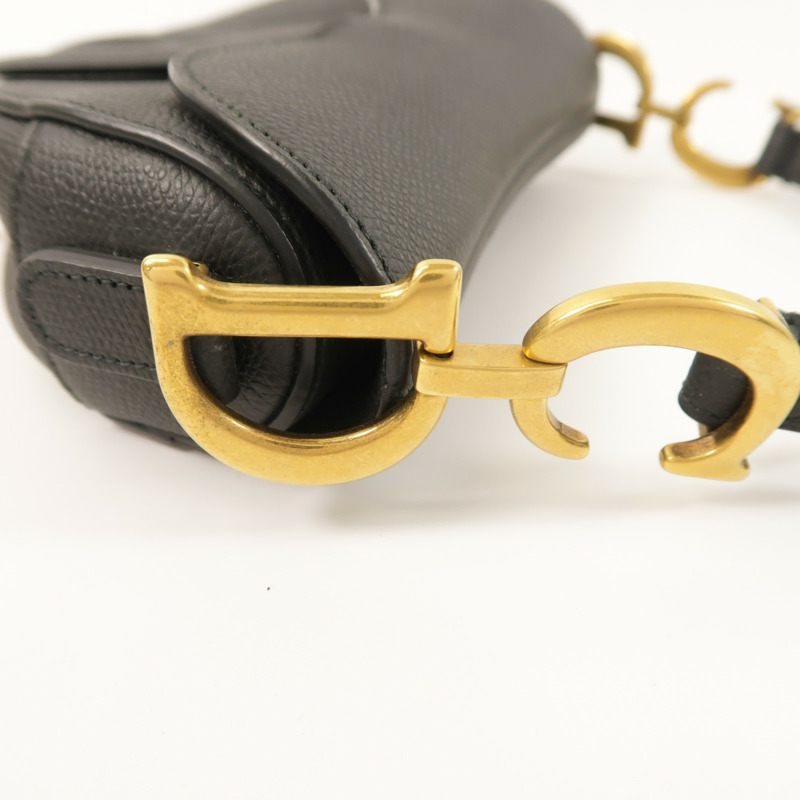 Dior 牛皮皮革Mini Saddle金扣手挽袋-12