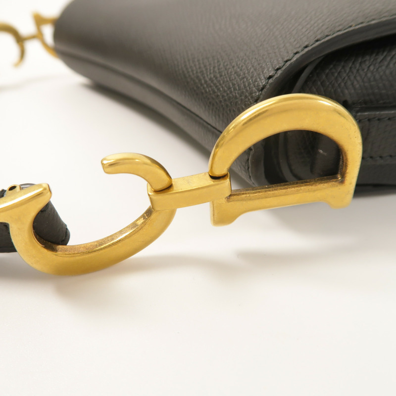 Dior 牛皮皮革Mini Saddle金扣手挽袋-13