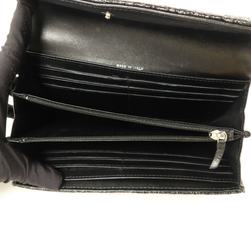 CHANEL 漆皮皮革Long Wallet銀扣長錢包-4