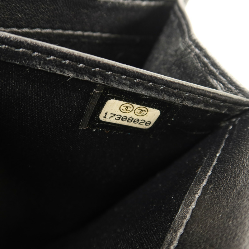 CHANEL 漆皮皮革Long Wallet銀扣長錢包-7