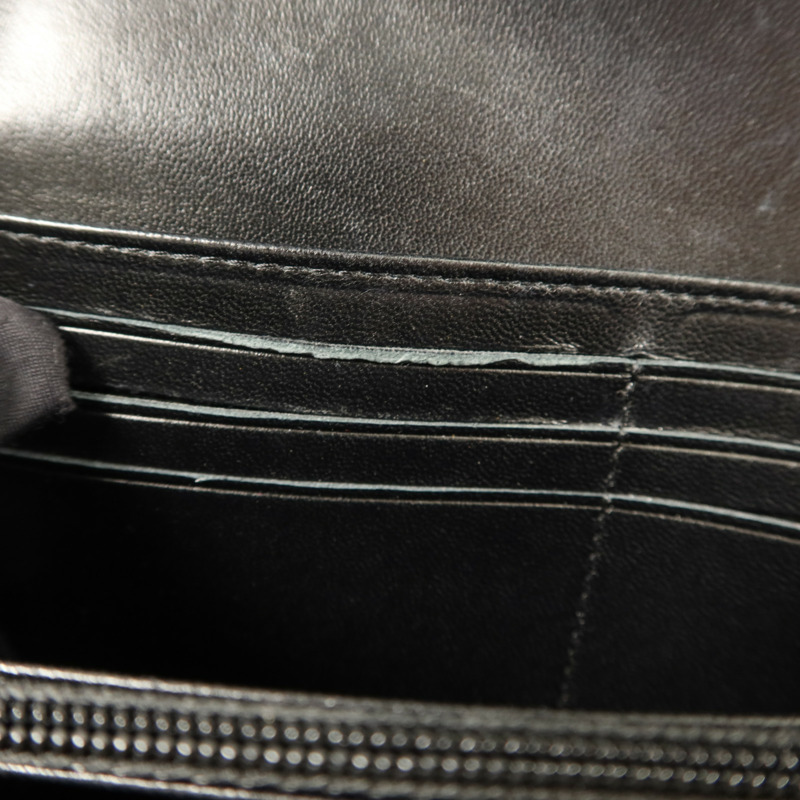 CHANEL 漆皮皮革Long Wallet銀扣長錢包-15