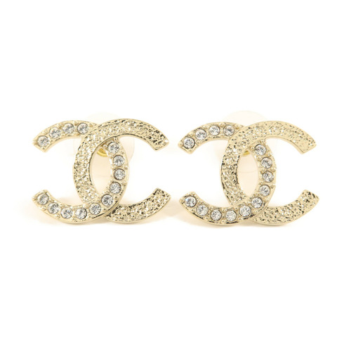 CHANEL 金屬/水晶Pierced Earring耳環