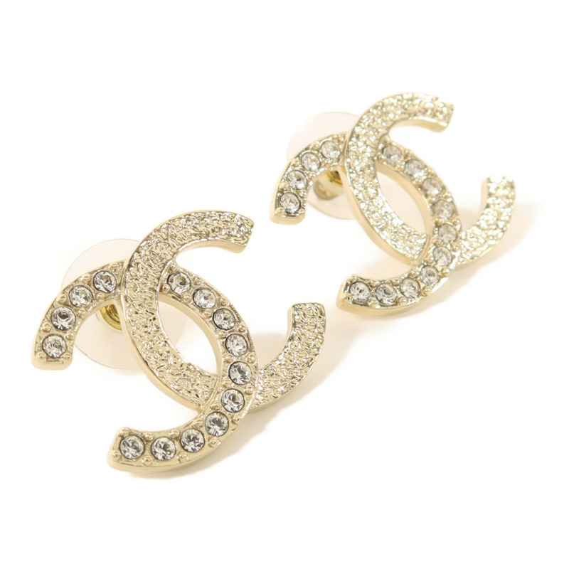 CHANEL 金屬/水晶Pierced Earring耳環-2
