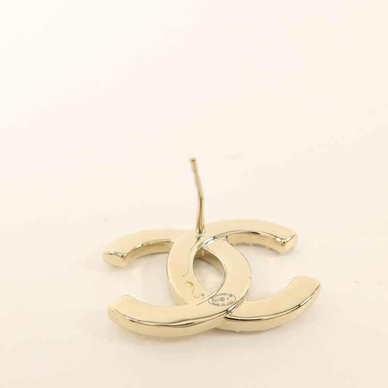 CHANEL 金屬/水晶Pierced Earring耳環-7