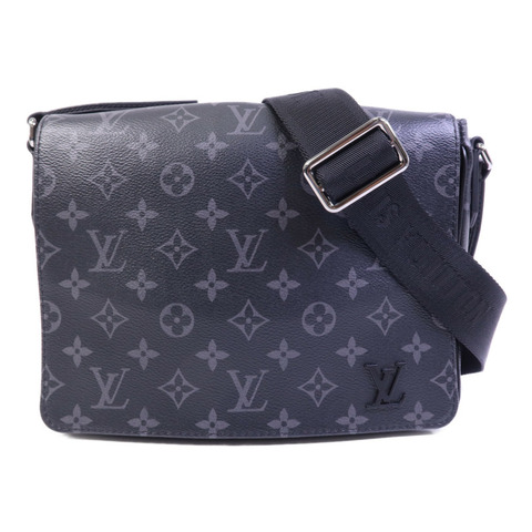 LOUIS VUITTON Monogram Eclipse District Pm銀扣肩背袋