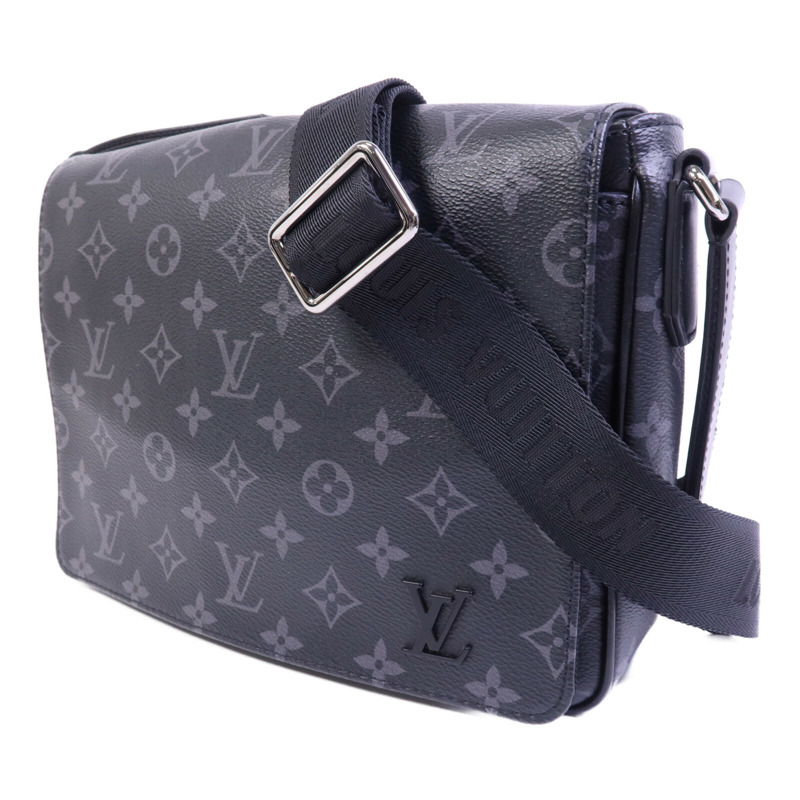 LOUIS VUITTON Monogram Eclipse District Pm銀扣肩背袋-2