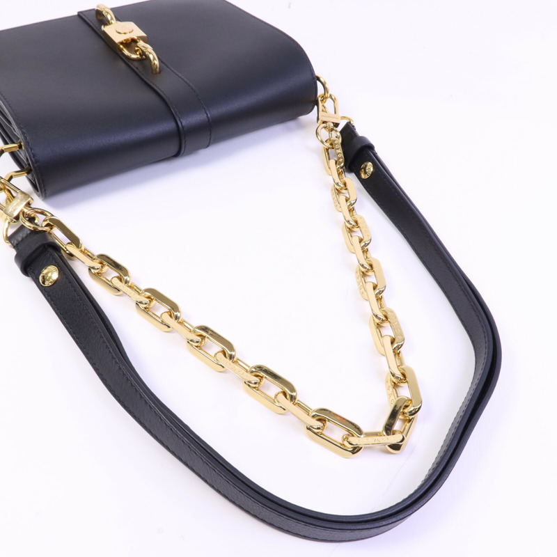 LOUIS VUITTON 牛皮皮革Rendez-Vous金扣鏈帶肩背袋-7