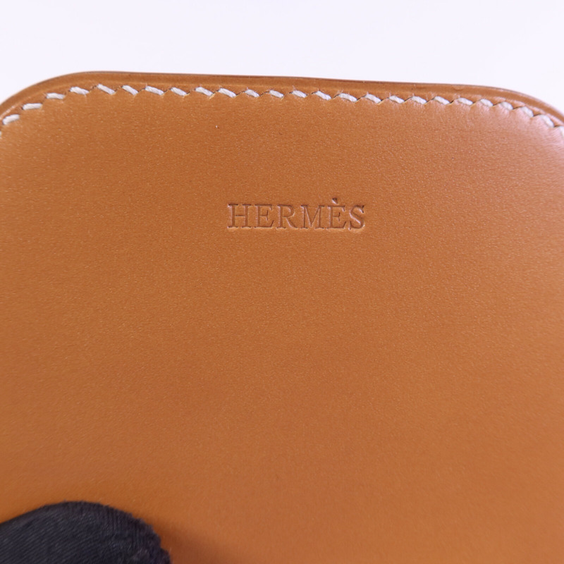 HERMES Swift/Clemence皮革Villevoit 35銀扣手拿包-7