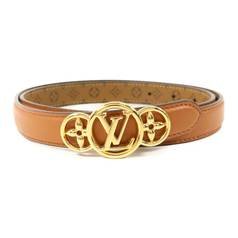 LOUIS VUITTON Monogram Reverse Trio Belt金扣皮帶