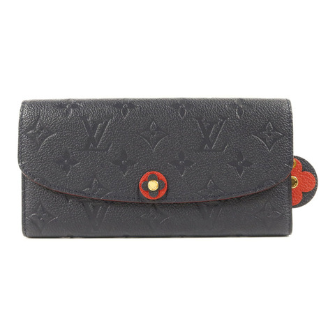 LOUIS VUITTON Monogram Empreinte Blooming Flower Wallet金扣長錢包